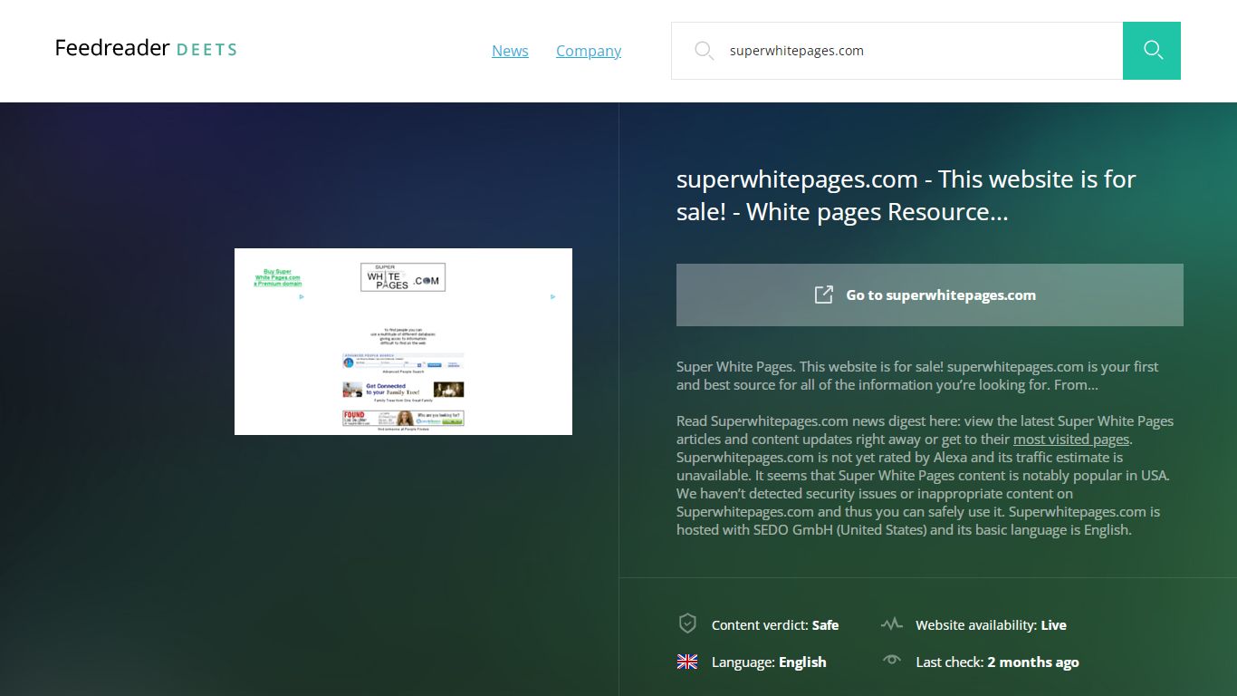 Get Superwhitepages.com news - Superwhitepages.com - This website is ...